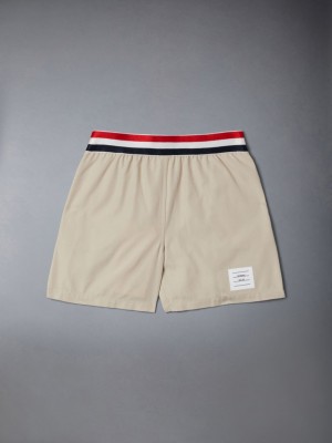 Brown Boys's Thom Browne Typewriter Rugby Shorts | GCF81J56395