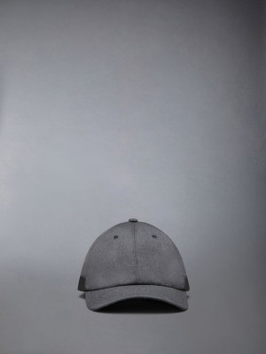 Grey Men Thom Browne Typewriter Cloth Classic Baseball Caps | BSK90R25596
