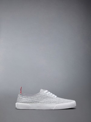 Grey Women Thom Browne Tweed Heritage Sneakers | PCN58J19107