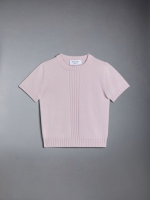 Pink Girls's Thom Browne Wool Knit T Shirts | PKT03K42228