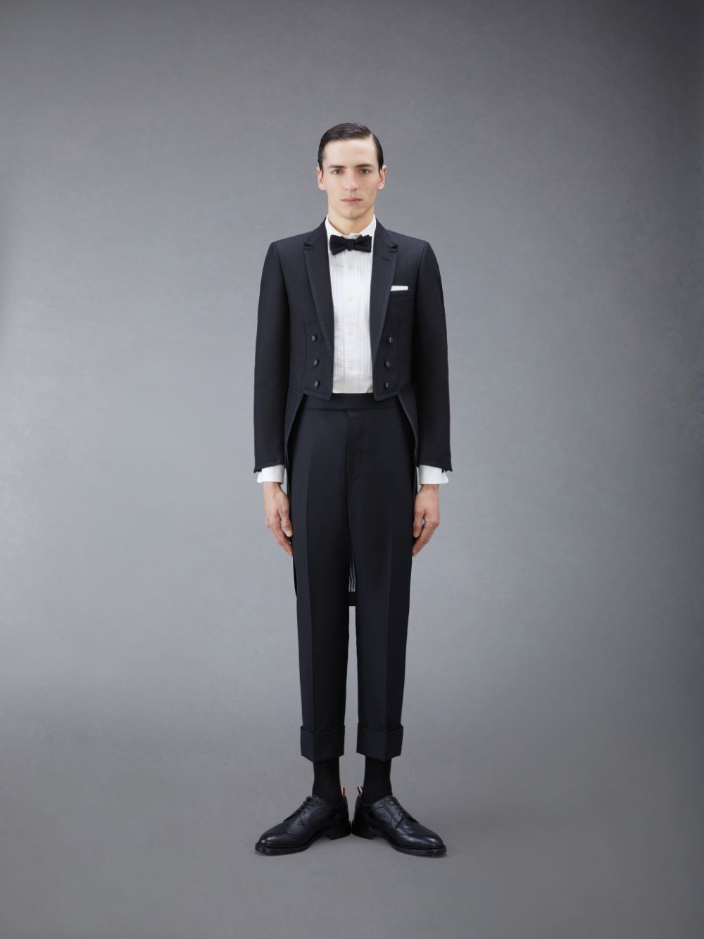 Black Men Thom Browne Twill Classic Backstrap Pants | ZJG15E65200