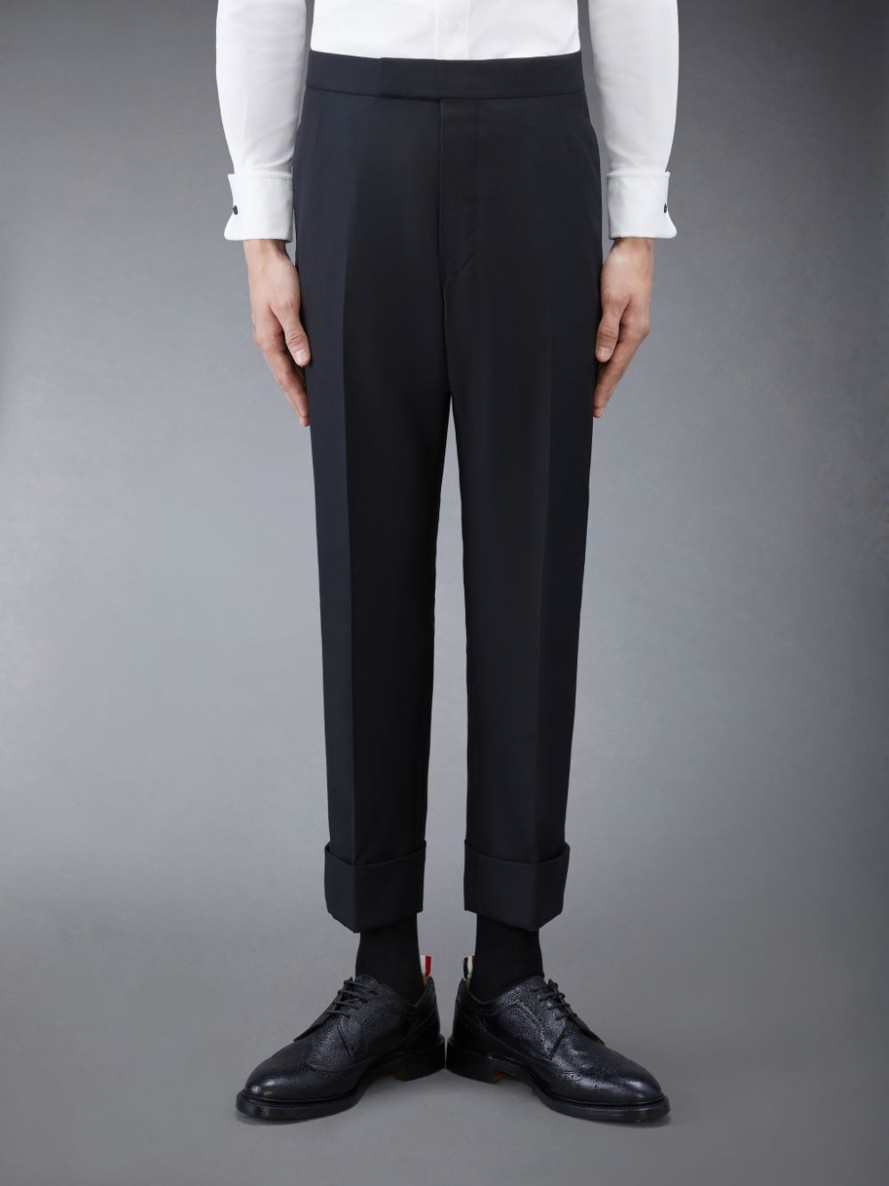 Black Men Thom Browne Twill Classic Backstrap Pants | ZJG15E65200
