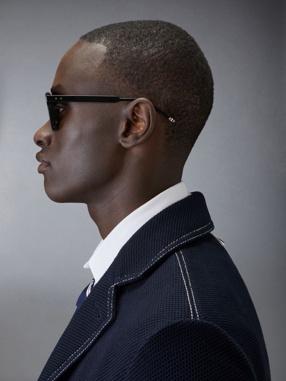 Black Women Thom Browne Acetate Rectangular Sunglasses | RCN43P10981