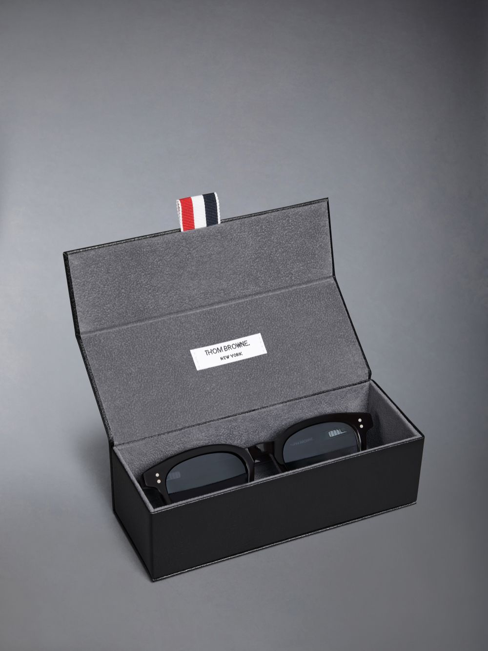 Black Women Thom Browne Acetate Rectangular Sunglasses | RCN43P10981