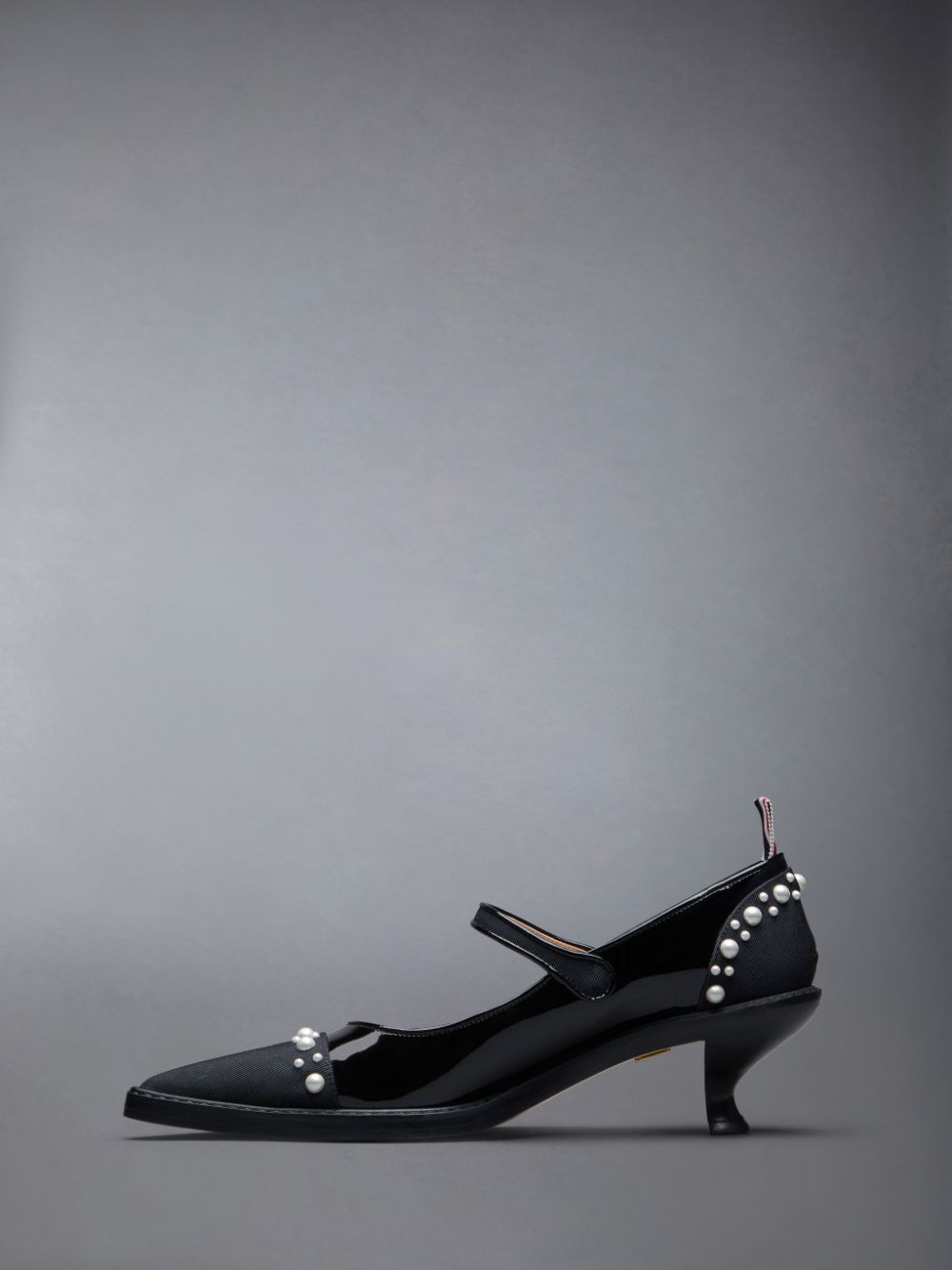 Black Women Thom Browne Pearled Patent John Brogue Shoes | DKJ59C42693