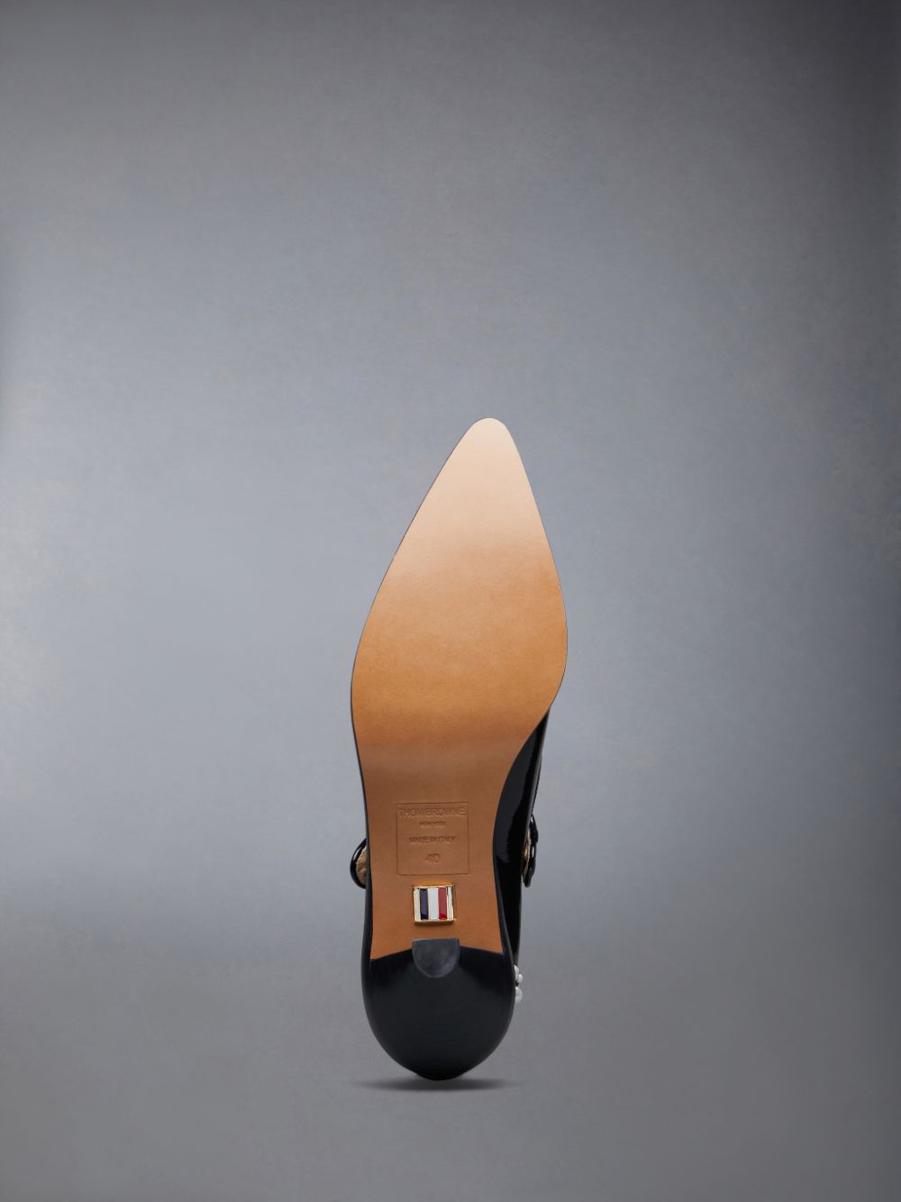 Black Women Thom Browne Pearled Patent John Brogue Shoes | DKJ59C42693
