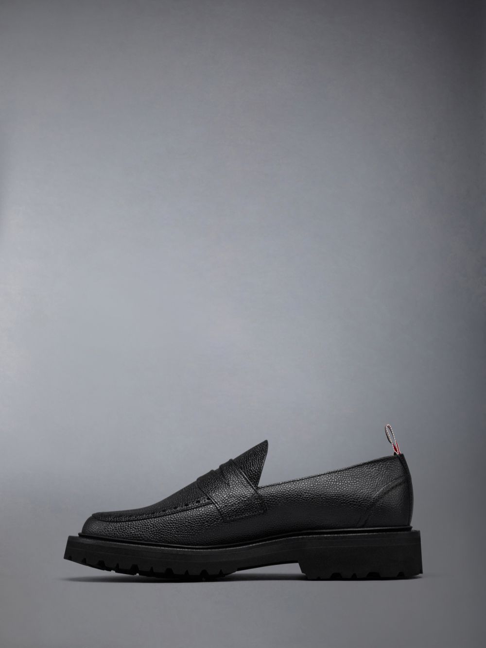 Black Women Thom Browne Pebble Grain Leather Commando Sole Penny Loafers | HYN53Q81250