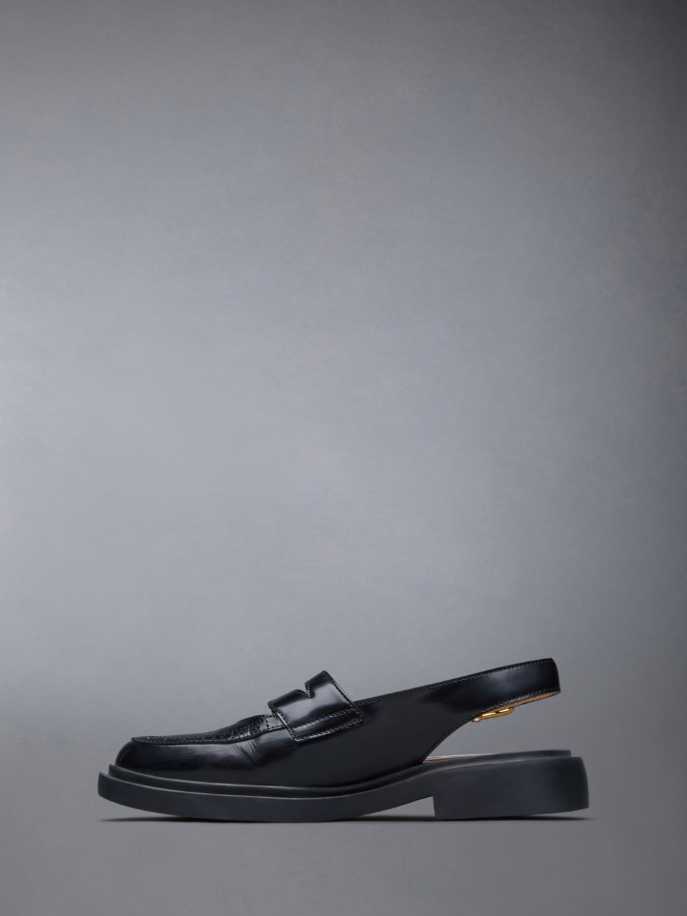 Black Women Thom Browne Spazzolato Slingback Penny Loafers | KTT40D02646