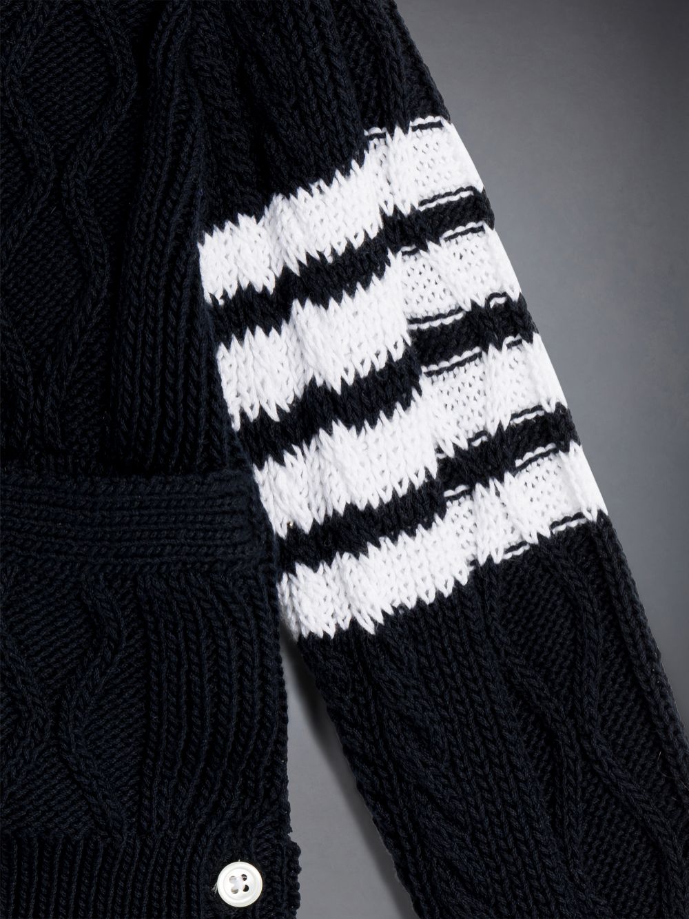Blue Boys's Thom Browne Cotton V-neck Cardigan | TQG69X12623
