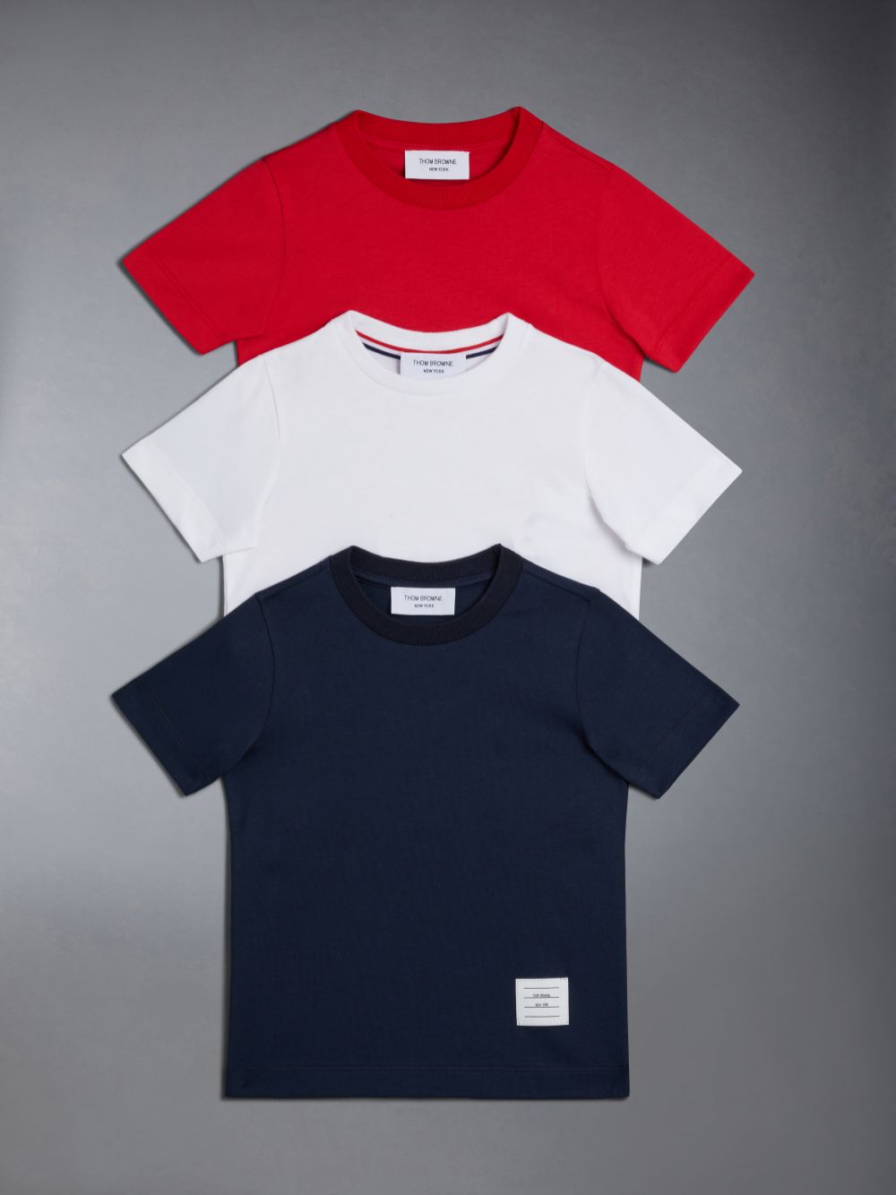 Blue Girls\'s Thom Browne JERSEY STRIPED T Shirts | FEY69N11204
