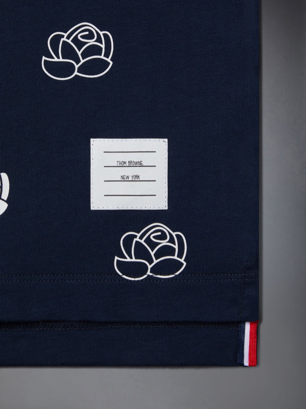 Blue Girls's Thom Browne Light Medium Jersey Rose and Raven T Shirts | LVG21H39397
