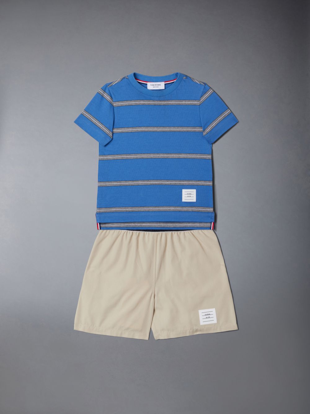 Blue Girls's Thom Browne Mid Weight Jersey Striped T Shirts | MLQ98J01605