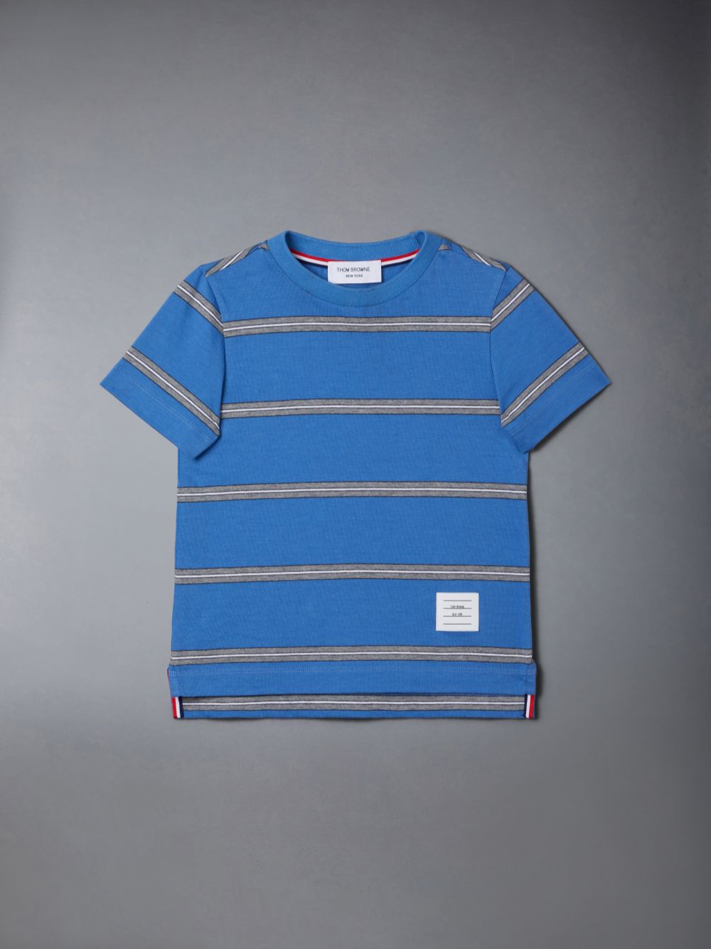 Blue Girls\'s Thom Browne Mid Weight Jersey Striped T Shirts | MLQ98J01605