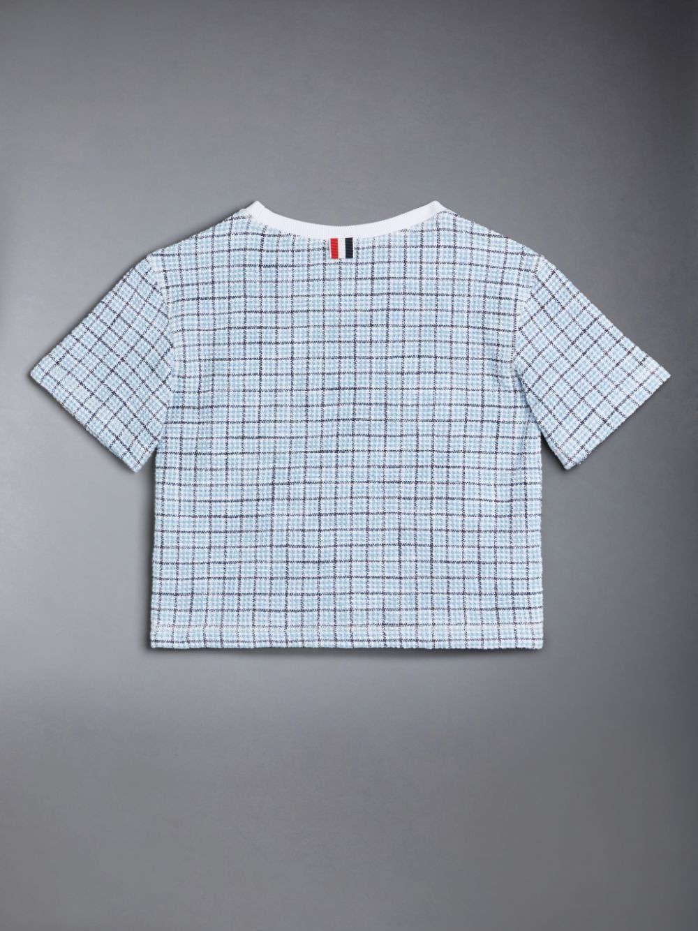 Blue Girls's Thom Browne Tweed Jersey Boxy T Shirts | CWS75C95788