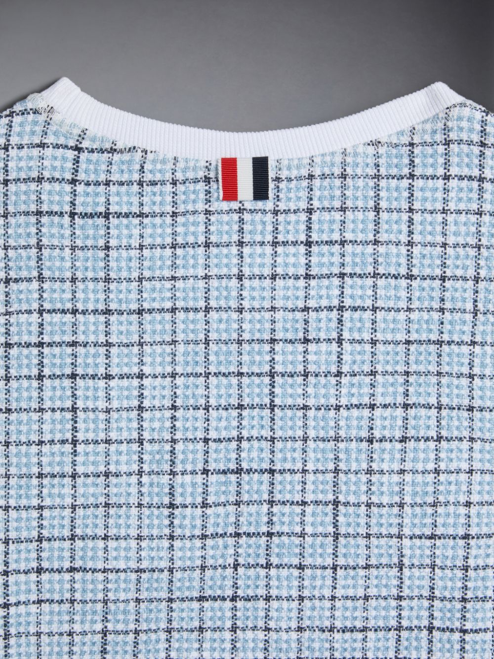 Blue Girls's Thom Browne Tweed Jersey Boxy T Shirts | CWS75C95788