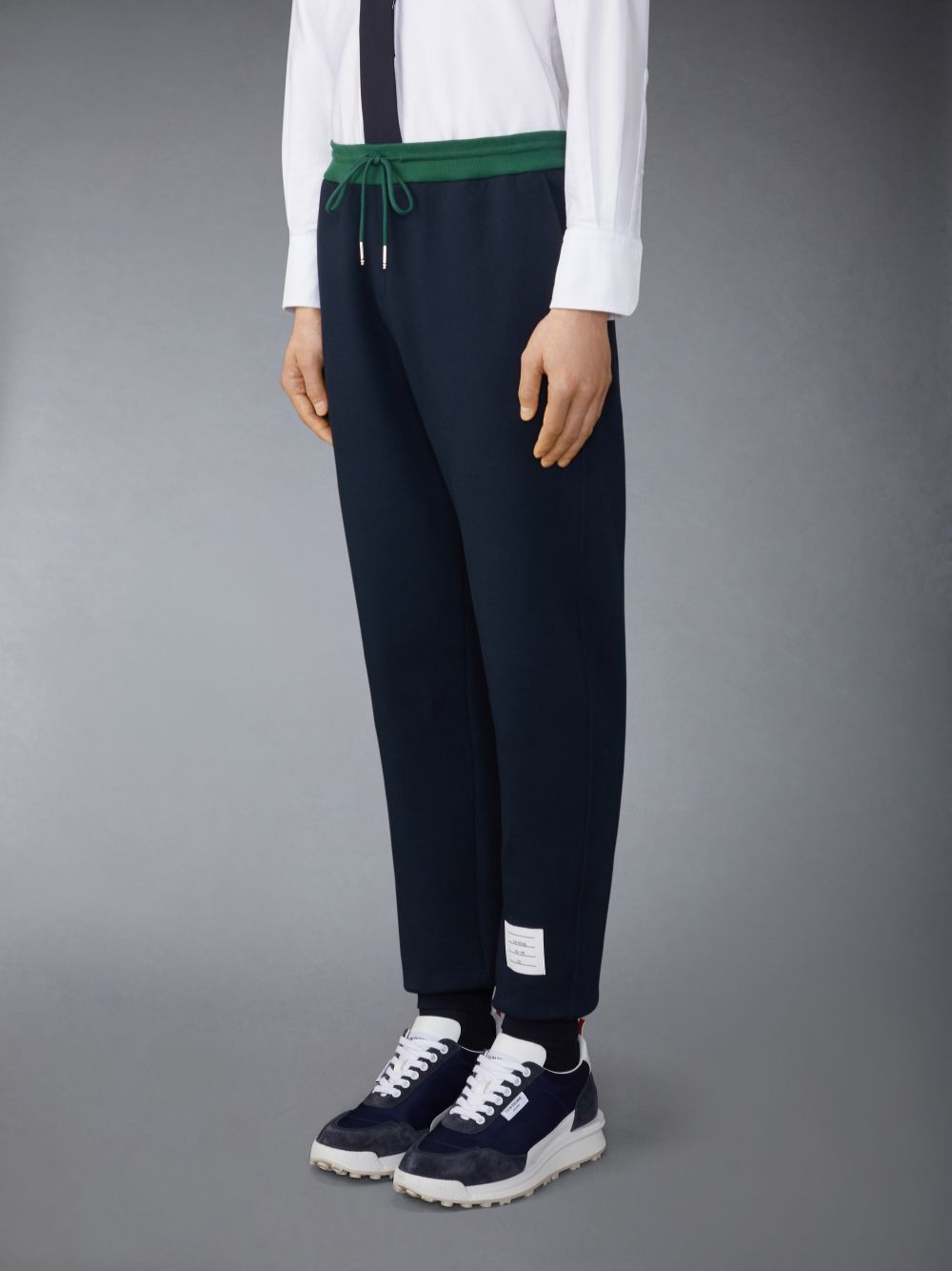 Blue Men Thom Browne Brushed Color Blocked Sweatpants | KZY95I40173