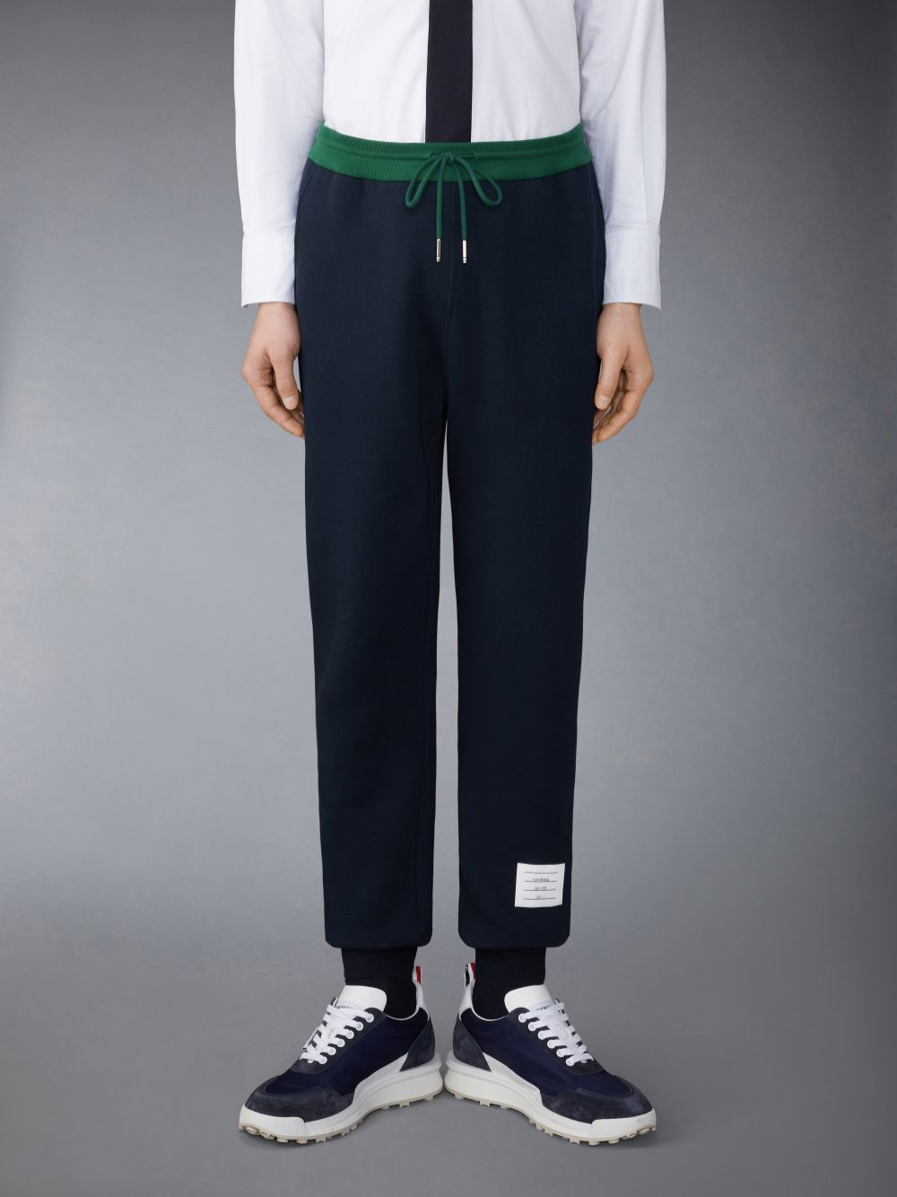Blue Men Thom Browne Brushed Color Blocked Sweatpants | KZY95I40173