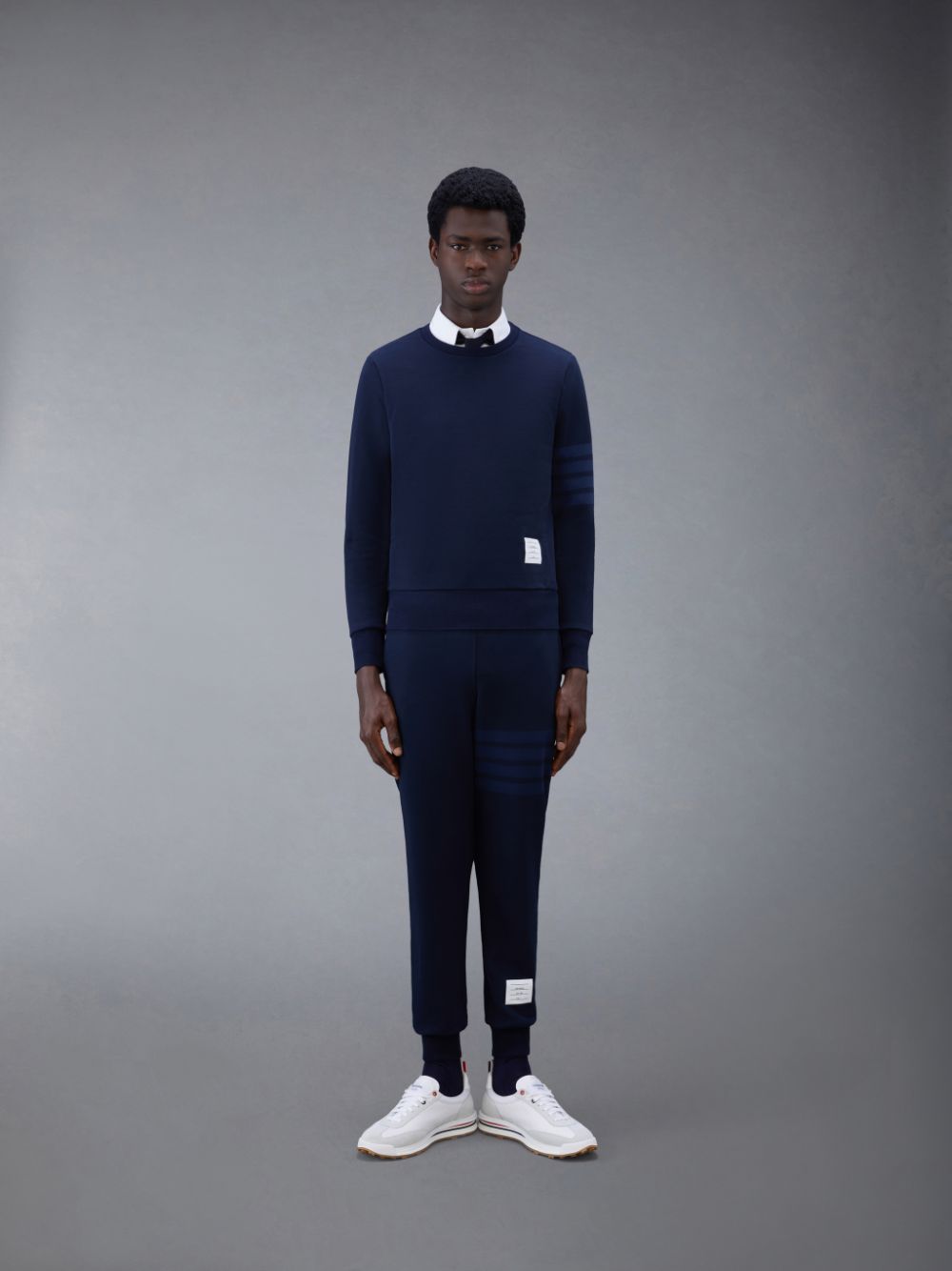 Blue Men Thom Browne Classic Loopback 4-Bar Relaxed Sweatshirts | ZSO84C46075