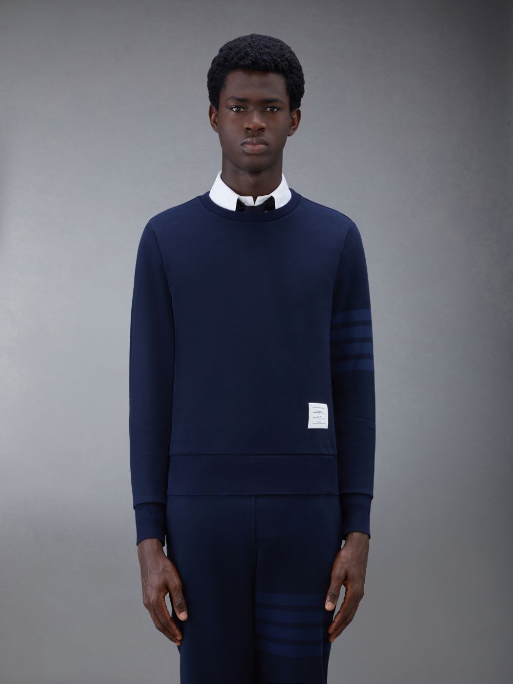 Blue Men Thom Browne Classic Loopback 4-Bar Relaxed Sweatshirts | ZSO84C46075