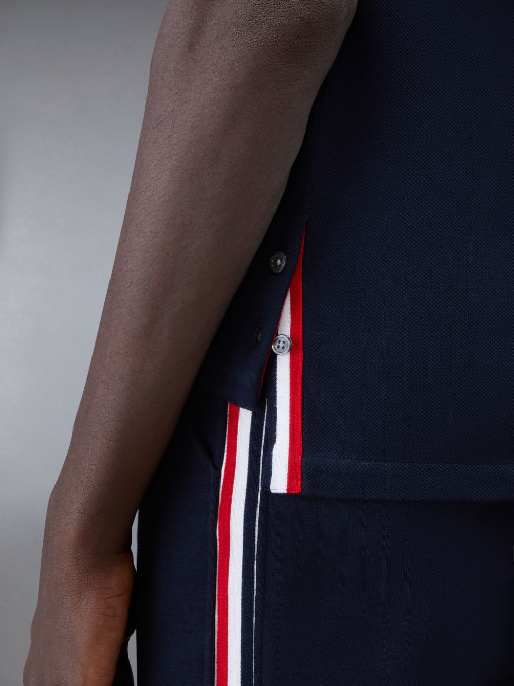 Blue Men Thom Browne Classic Pique Stripe T Shirts | GLU75G77328