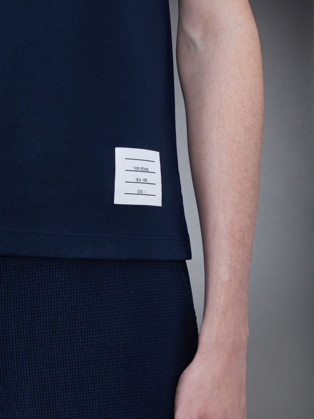 Blue Men Thom Browne Cotton 4-Bar Short Sleeve Polo Shirt | WUZ77S15426