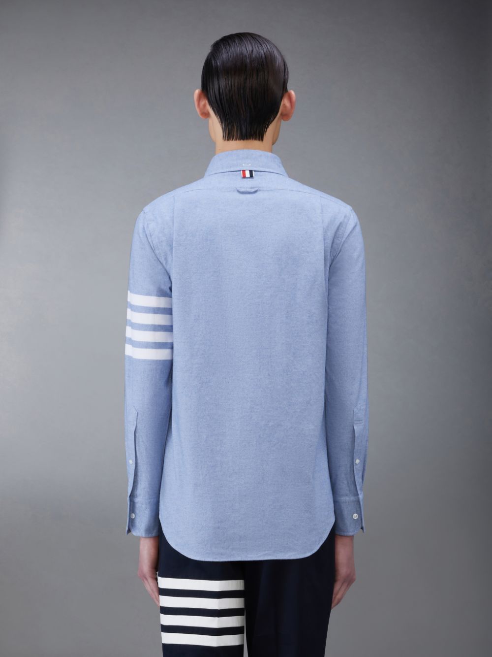 Blue Men Thom Browne Flannel 4-Bar Shirts | OCD95P12722