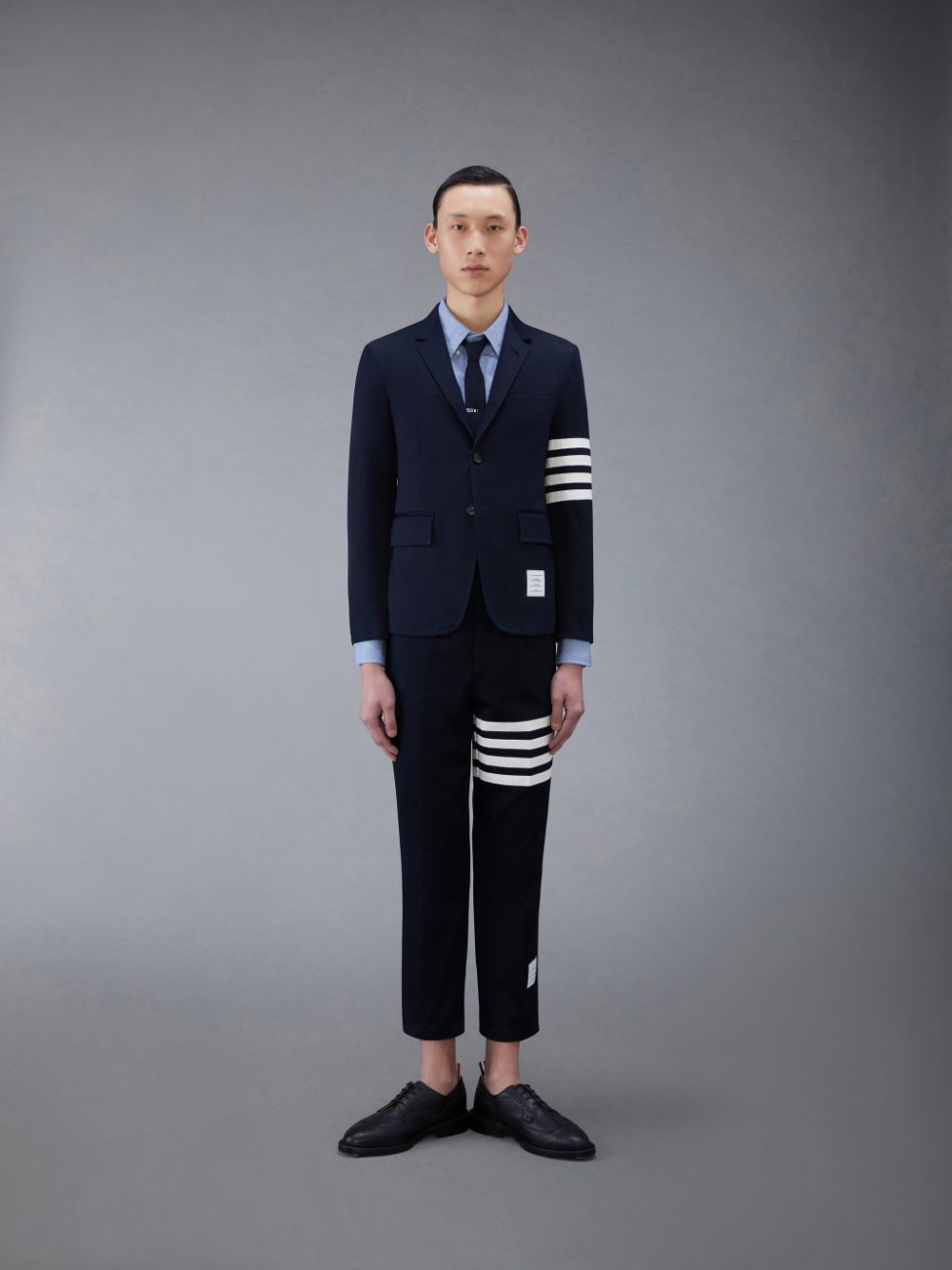 Blue Men Thom Browne Flannel 4-Bar Shirts | OCD95P12722