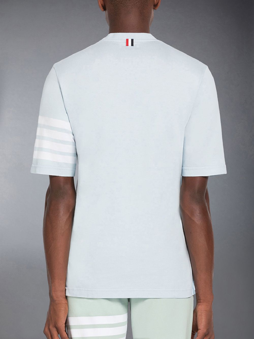 Blue Men Thom Browne Jersey 4-Bar Short Sleeve T Shirts | OES80V00483