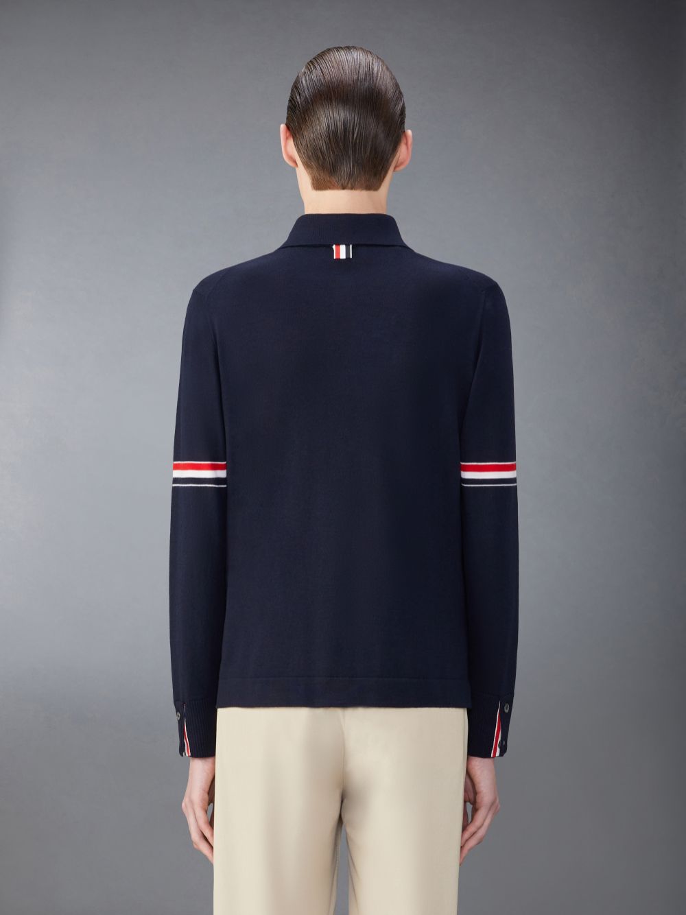 Blue Men Thom Browne Merino Wool Armband Shirts | TCP28E11198