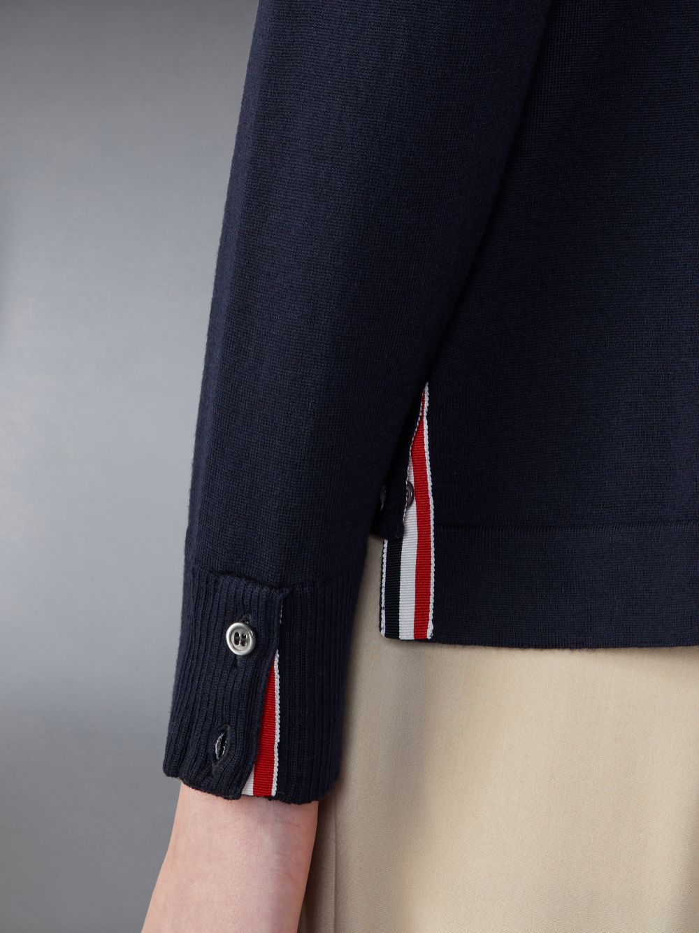 Blue Men Thom Browne Merino Wool Armband Shirts | TCP28E11198