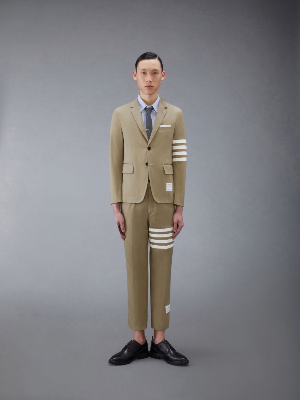 Blue Men Thom Browne Oxford 4-Bar Short Sleeve Shirts | UUI18D22898
