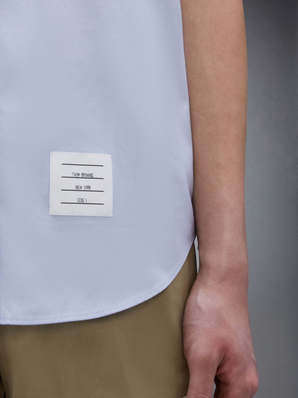 Blue Men Thom Browne Oxford 4-Bar Short Sleeve Shirts | UUI18D22898