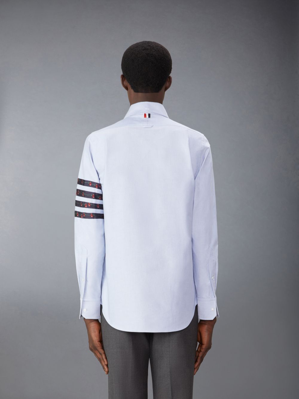 Blue Men Thom Browne Oxford Rose 4-Bar Shirts | KIW96U10727