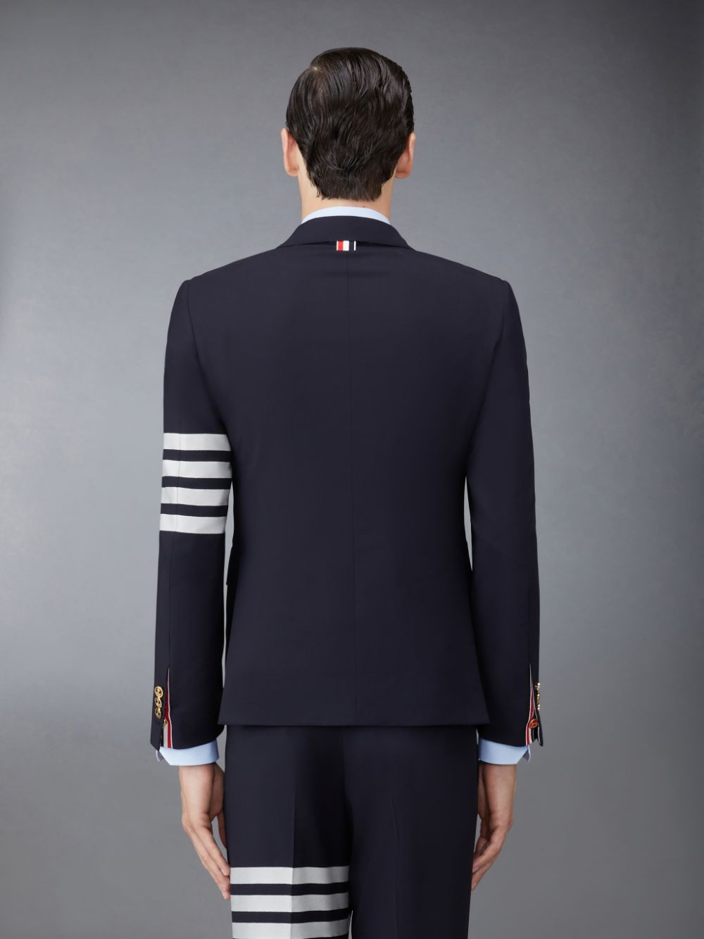 Blue Men Thom Browne Plain Weave 4-Bar Classic Sport Coats | IPY78F26376