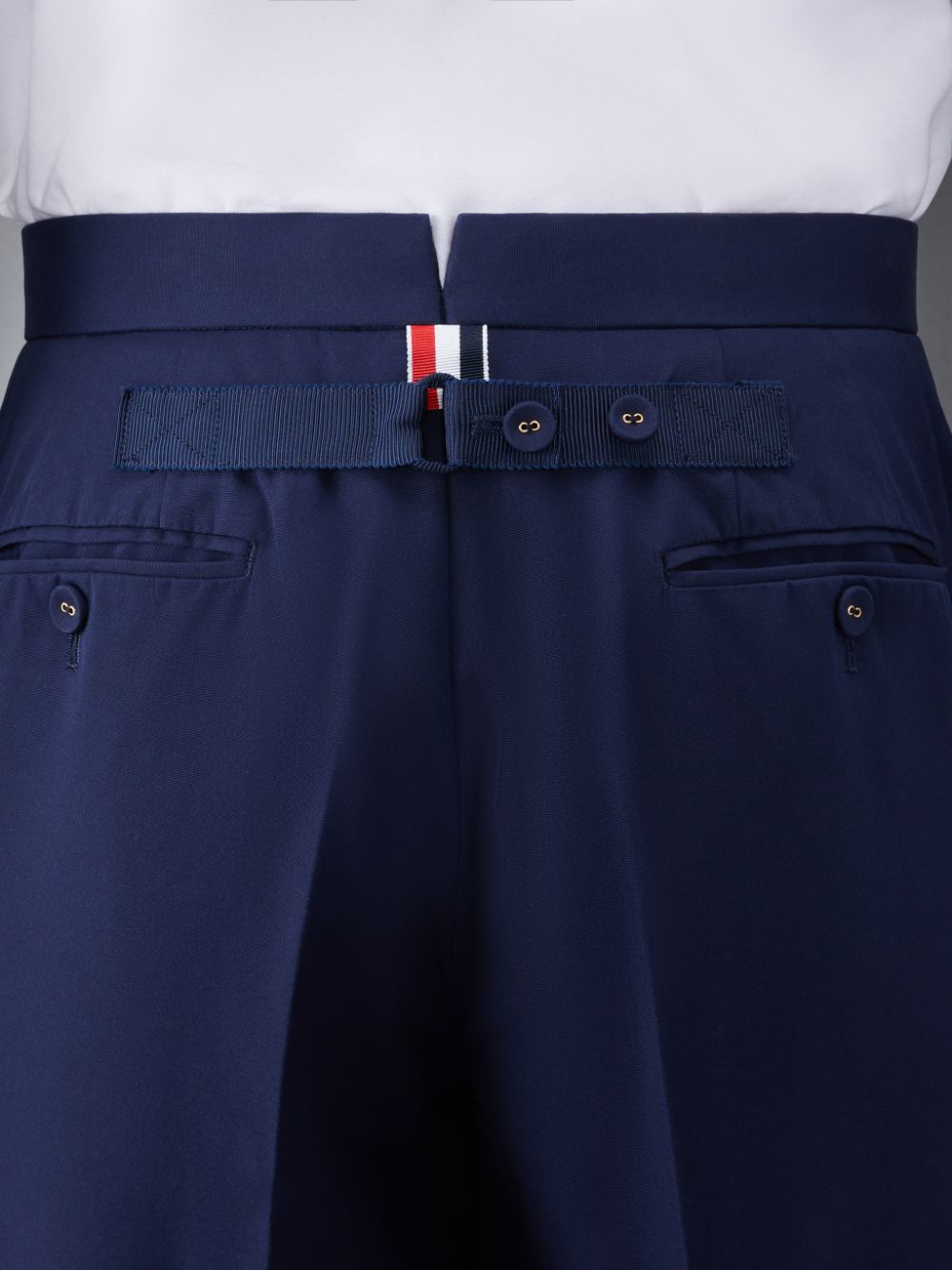 Blue Men Thom Browne Typewriter Cloth Classic Backstrap Pants | EBW76B04872