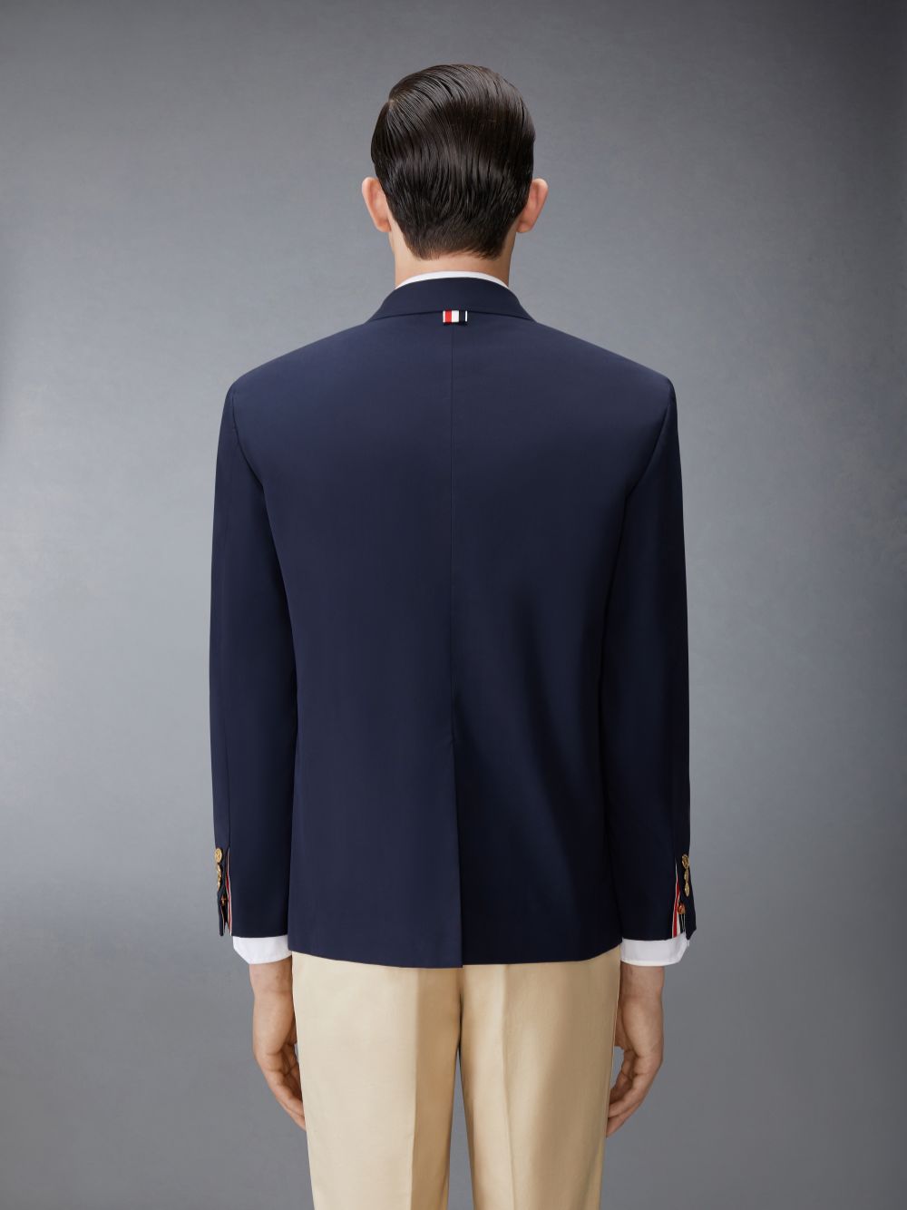 Blue Men Thom Browne Typewriter Cloth Grosgrain Placket Sport Coats | HEQ95B35558