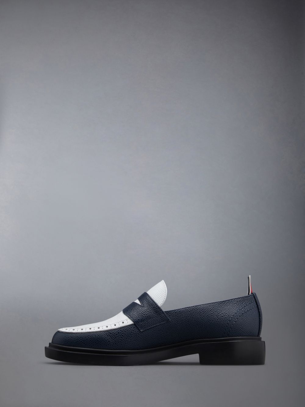 Blue Women Thom Browne Pebble Grain Leather Penny Loafers | WWD61R14943