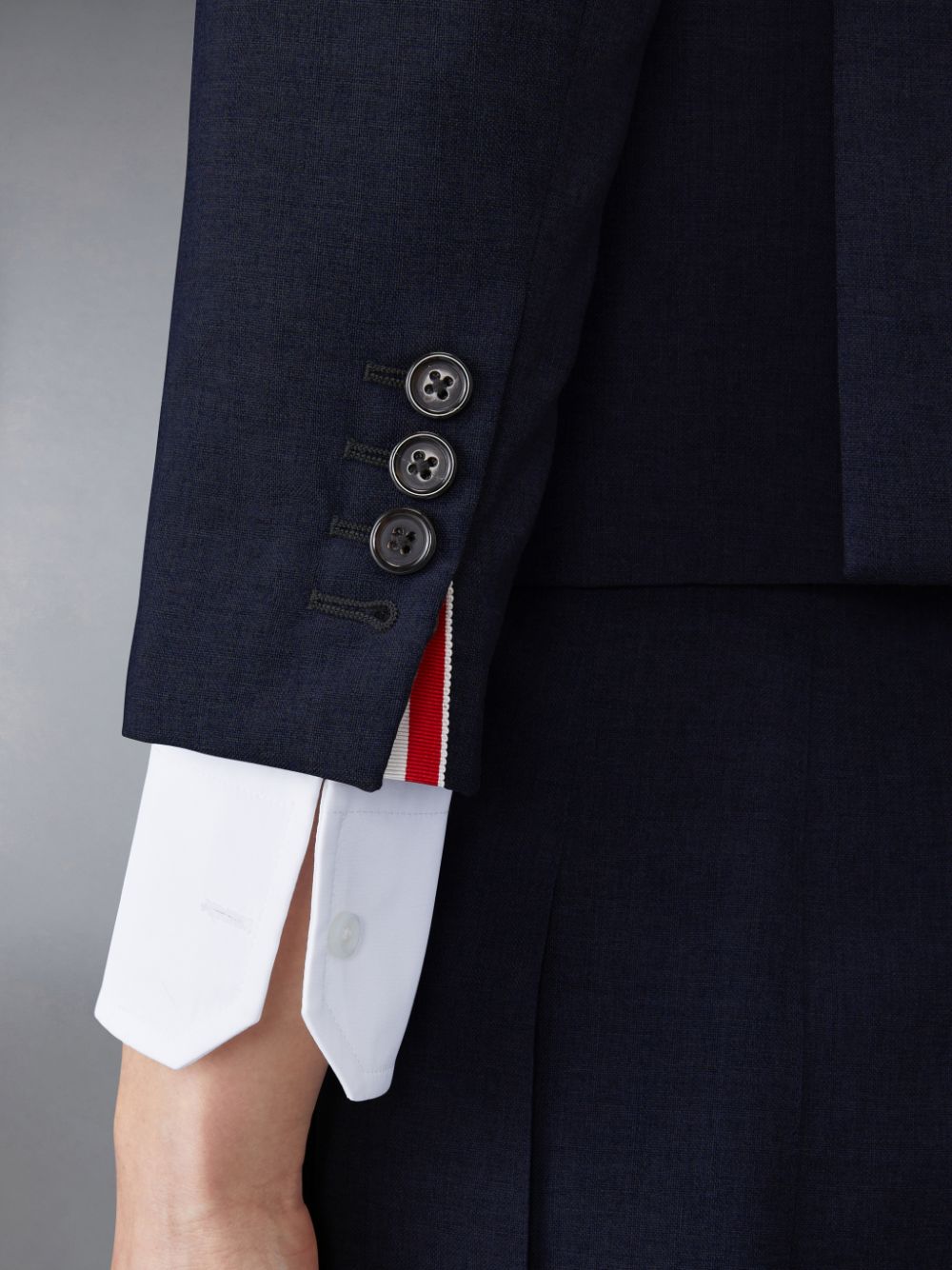 Blue Women Thom Browne Plain Weave School Uniform High Armhole Sport Coats | BGS90F27358