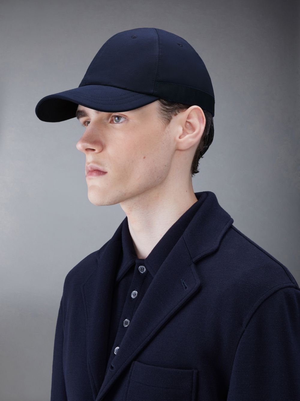 Blue Women Thom Browne Typewriter Cloth Classic Baseball Caps | CFO09W53668