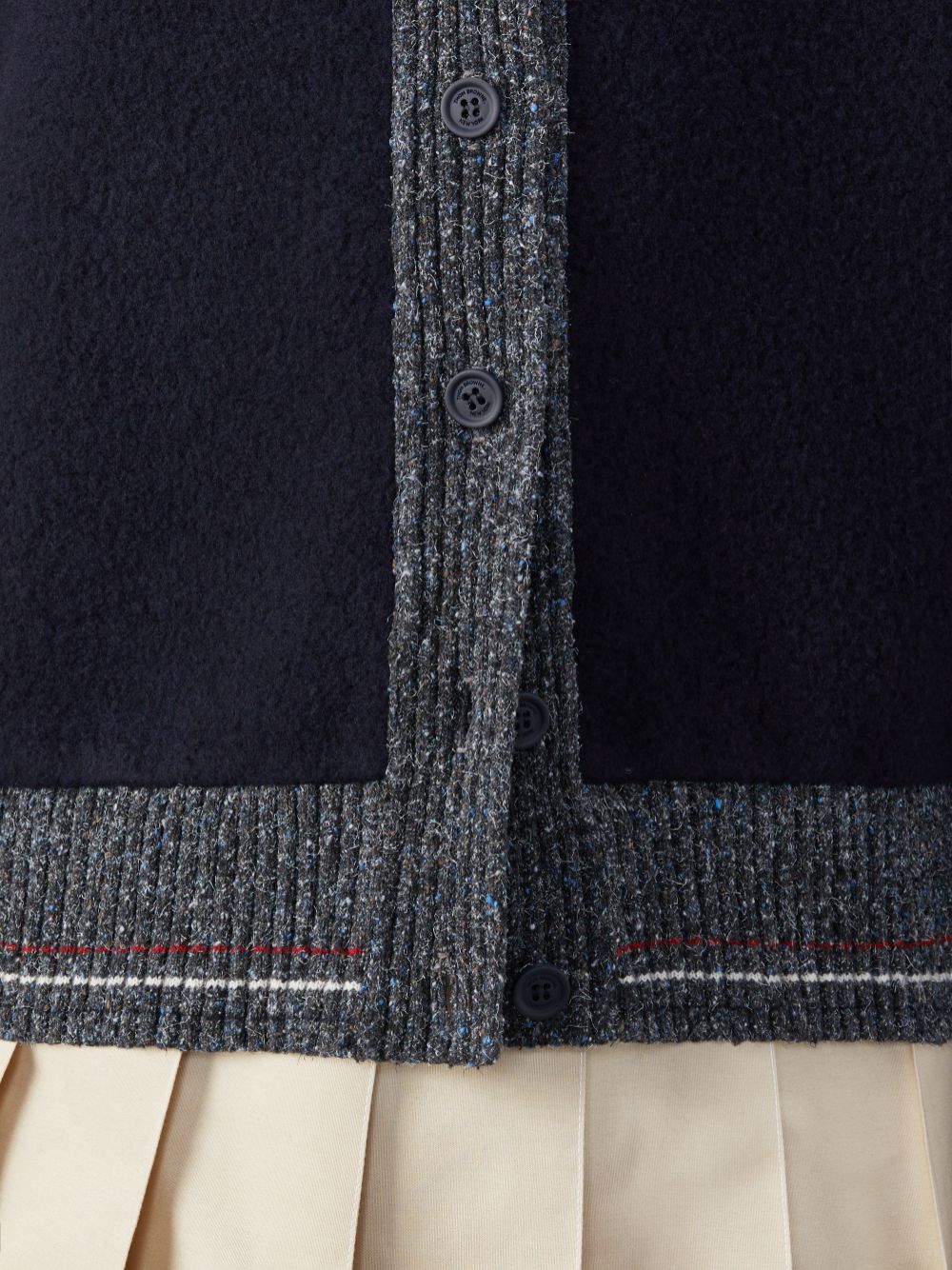 Blue Women Thom Browne Wool Fleece Cardigan | JXJ92B91897