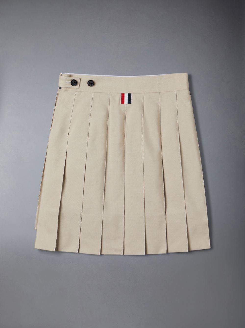 Brown Girls's Thom Browne Typewriter Pleated Mini Skirts | XQN02Q44711