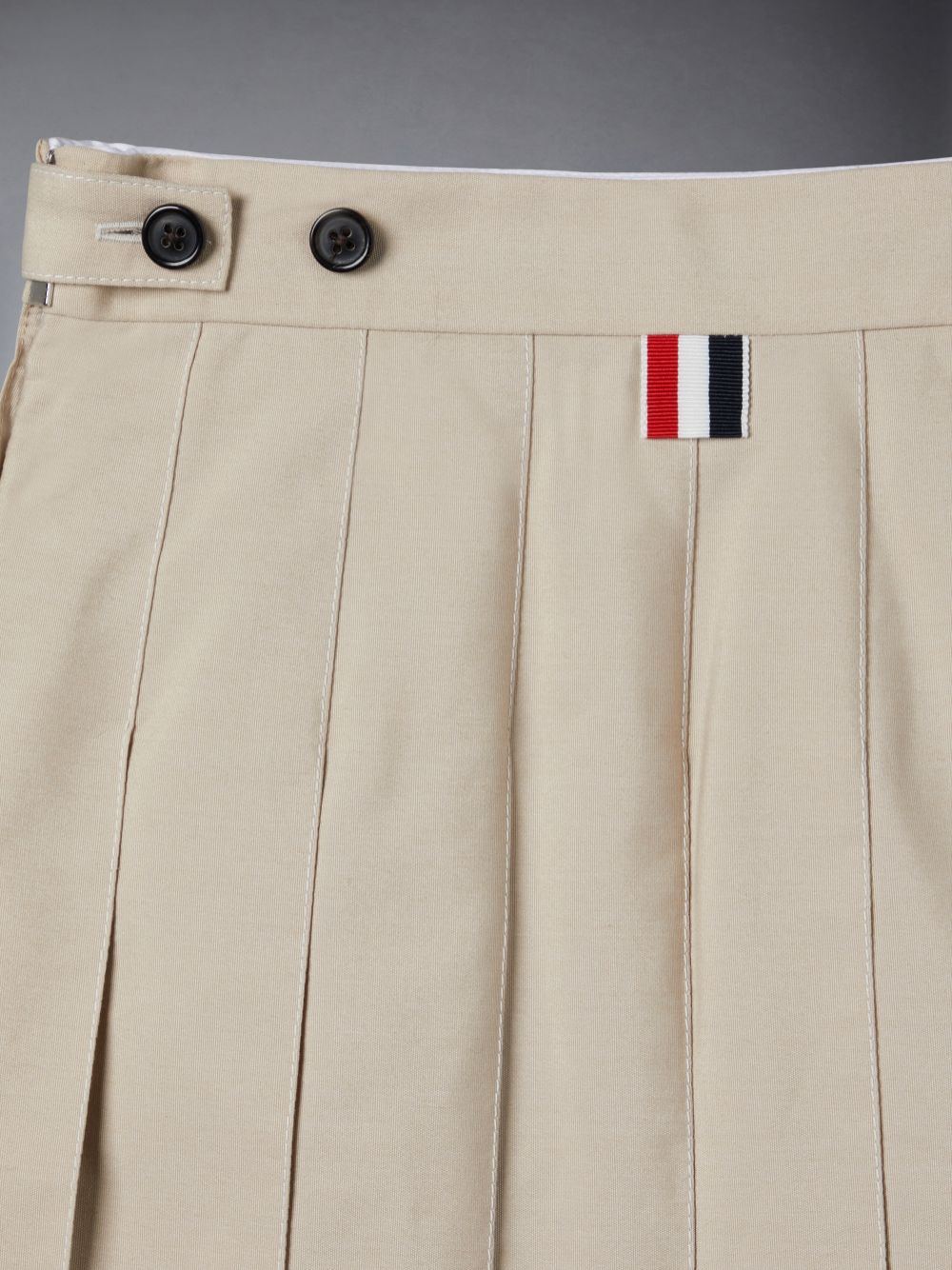 Brown Girls's Thom Browne Typewriter Pleated Mini Skirts | XQN02Q44711