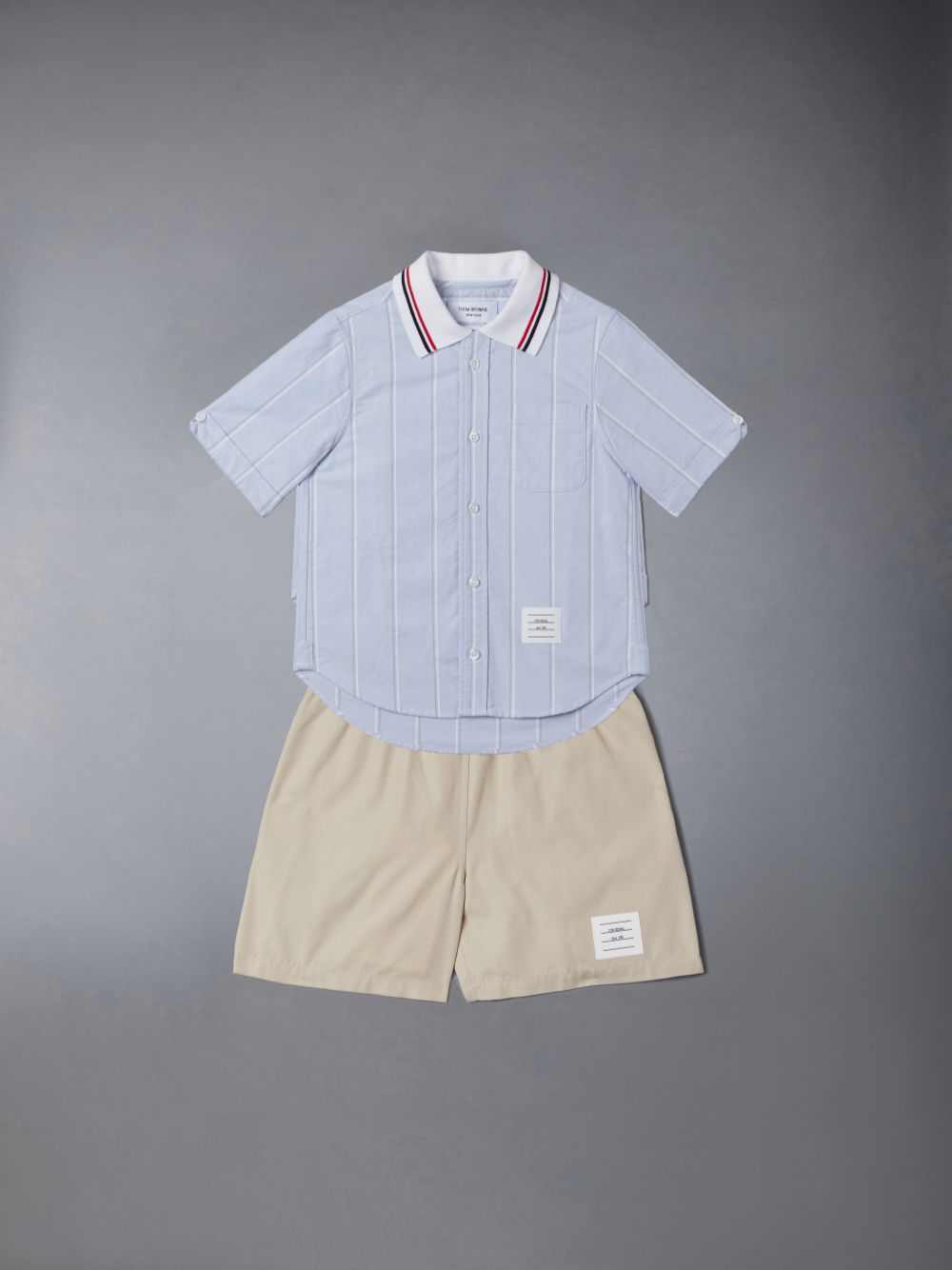 Brown Girls's Thom Browne Typewriter Rugby Shorts | KUF05U43551