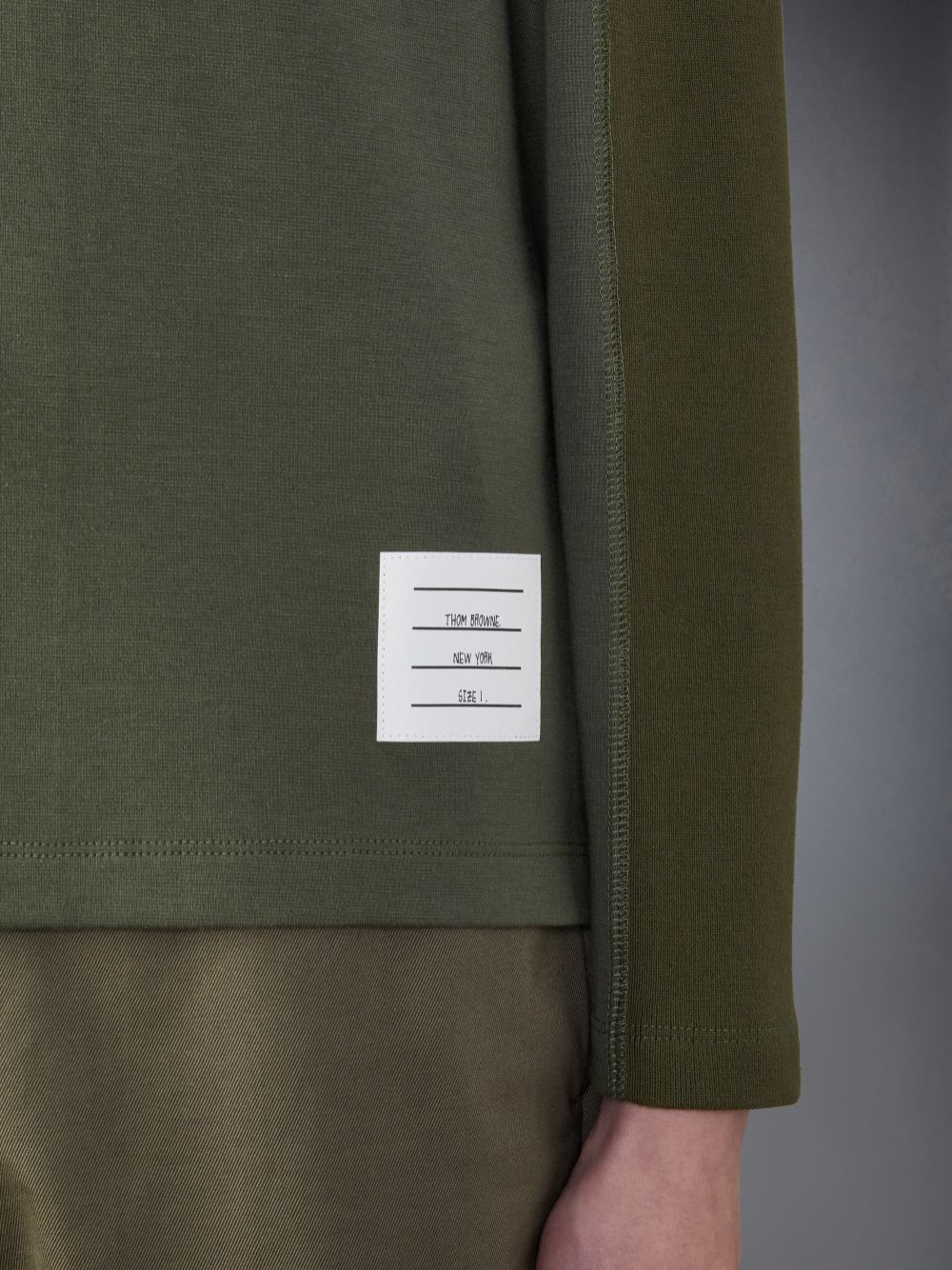 Green Men Thom Browne Milano Cotton 4-Bar T Shirts | IDN01H43564