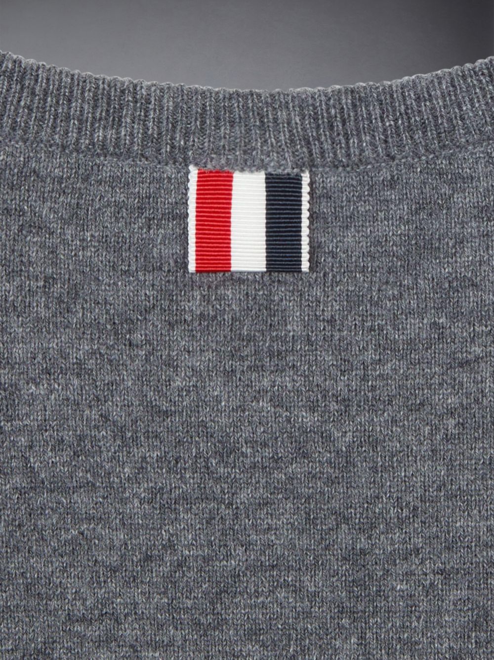 Grey Girls's Thom Browne Cashmere 4-Bar Crewneck Pullover | WAN01I89335