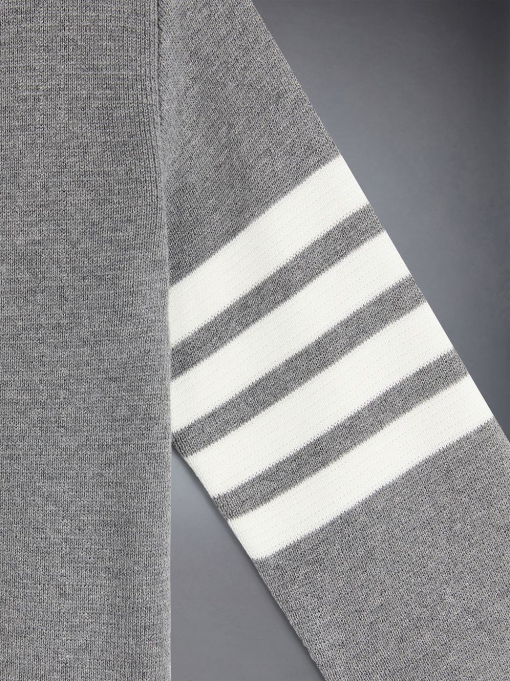 Grey Girls's Thom Browne Cotton Milano 4-Bar Pullover | EGV70J39957