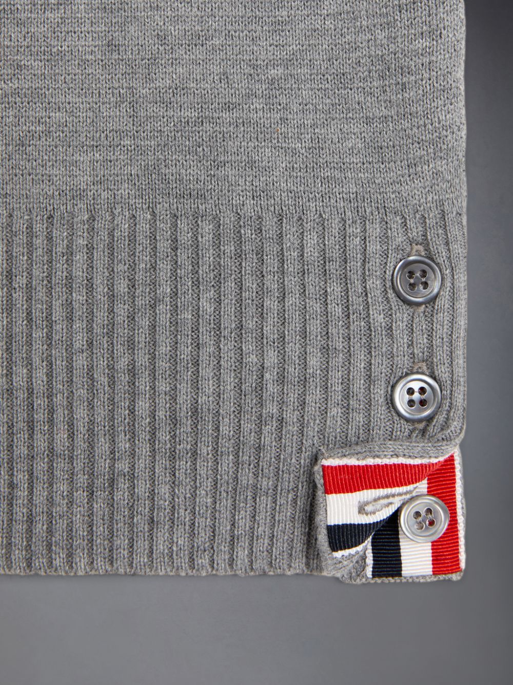 Grey Girls's Thom Browne Cotton Milano 4-Bar Pullover | EGV70J39957