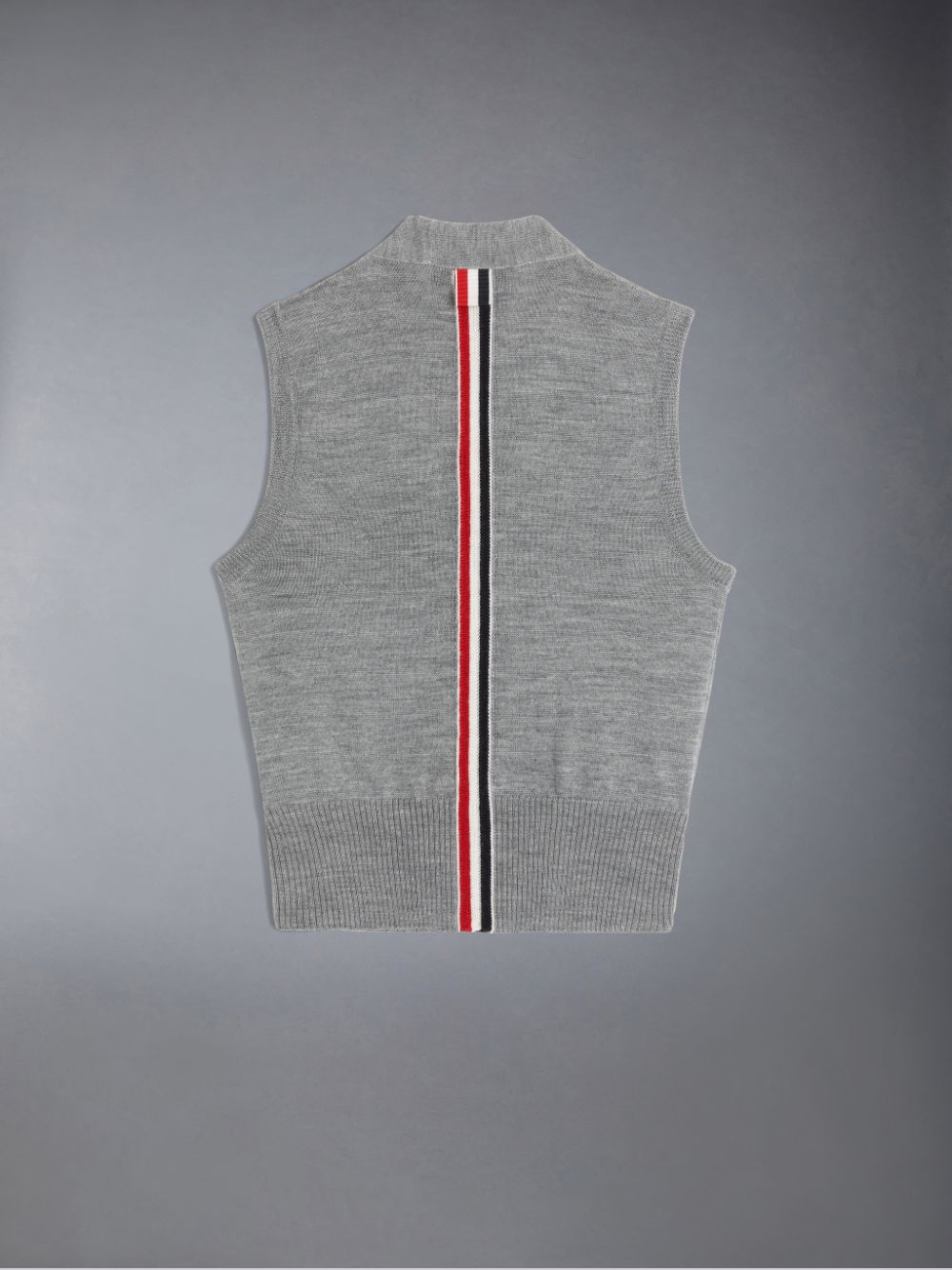 Grey Girls's Thom Browne Wool Stripe V-neck Cardigan Vest | QYT29E38164