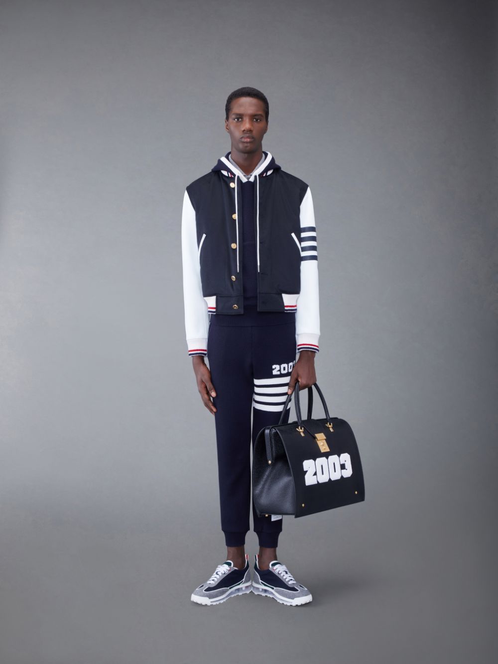 Grey Men Thom Browne CASHMERE PIQUE 2003 RIB CUFF Polo Shirt | XQK16Q14706