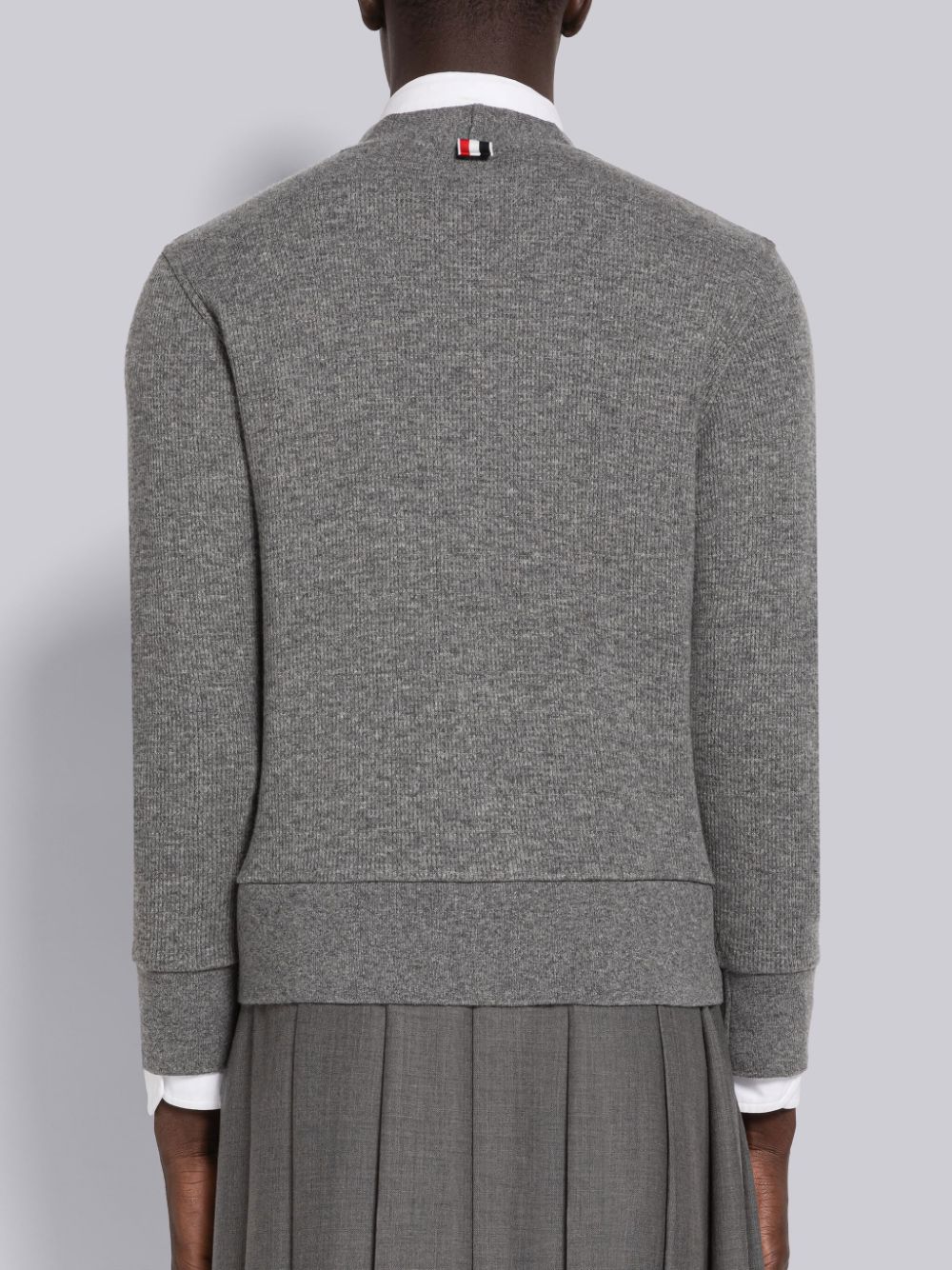 Grey Men Thom Browne Cashmere Waffle Cardigan | RIT39L53454